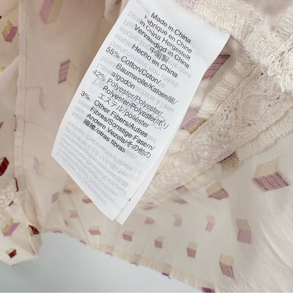 J. Crew Pont Sur Embroidered Bohemian Peasant Top Large - Picture 6 of 7